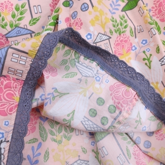 New Matilda Jane Pink Floral Green Blue Boho Striped High Waist Skirt Sz… - Picture 8 of 12